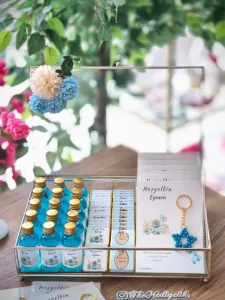 Cam Kutulu Erkek Bebek Doğum Günü & Yenidoğan Premium Set