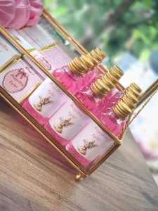 Cam Kutulu Pembe Tavşan Temalı Kız Bebek Doğum Günü & Yenidoğan Premium Set