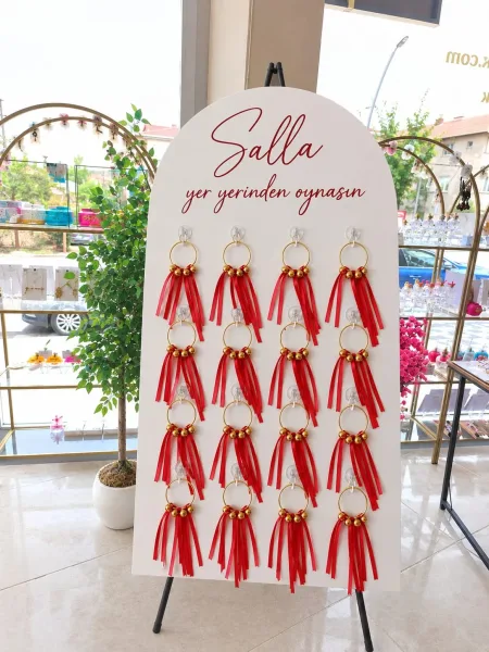 Gold Halka Zilli Nedime Bilekliği / El Zili Kına Hatırası